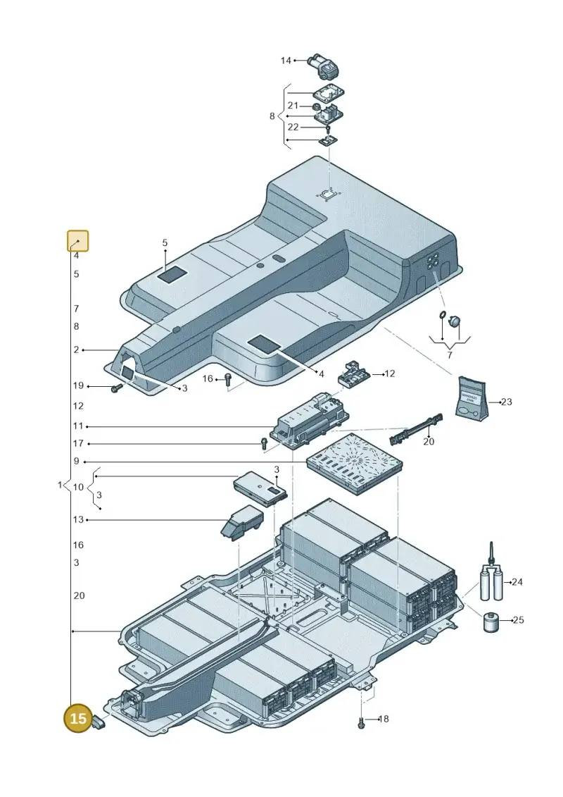12E971883 — Volkswagen E-up! (2016-2023) diagram 899915055, position 15