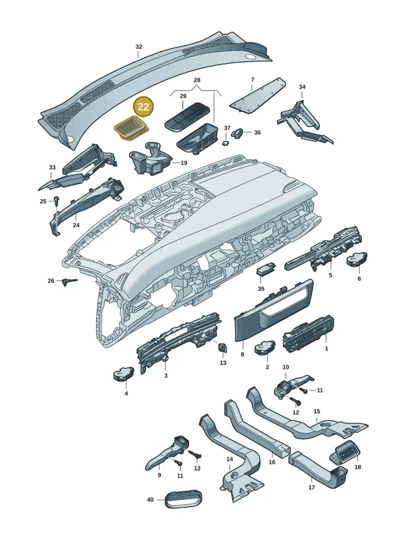 14A819063 — Volkswagen ID.7 Limousine Pro (2023-) diagram 14b819300, position 22