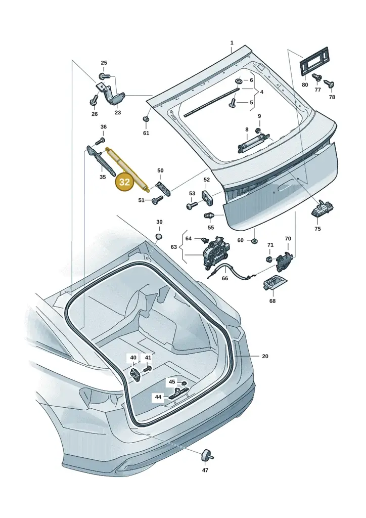 14A827550A — Volkswagen ID.7 Limousine Pro (2023-) diagram 14b827000, position 32