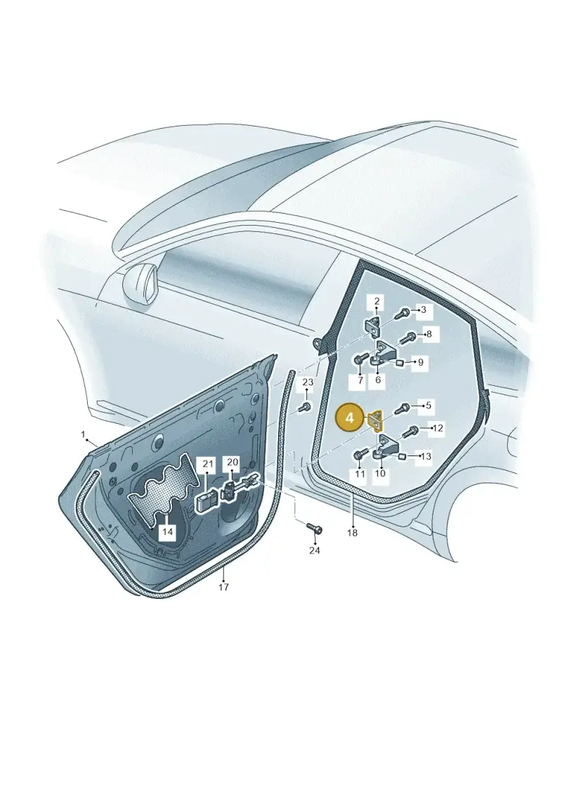 14A831401 — Volkswagen Arteon (2017-2023) diagram 828833000, position 4