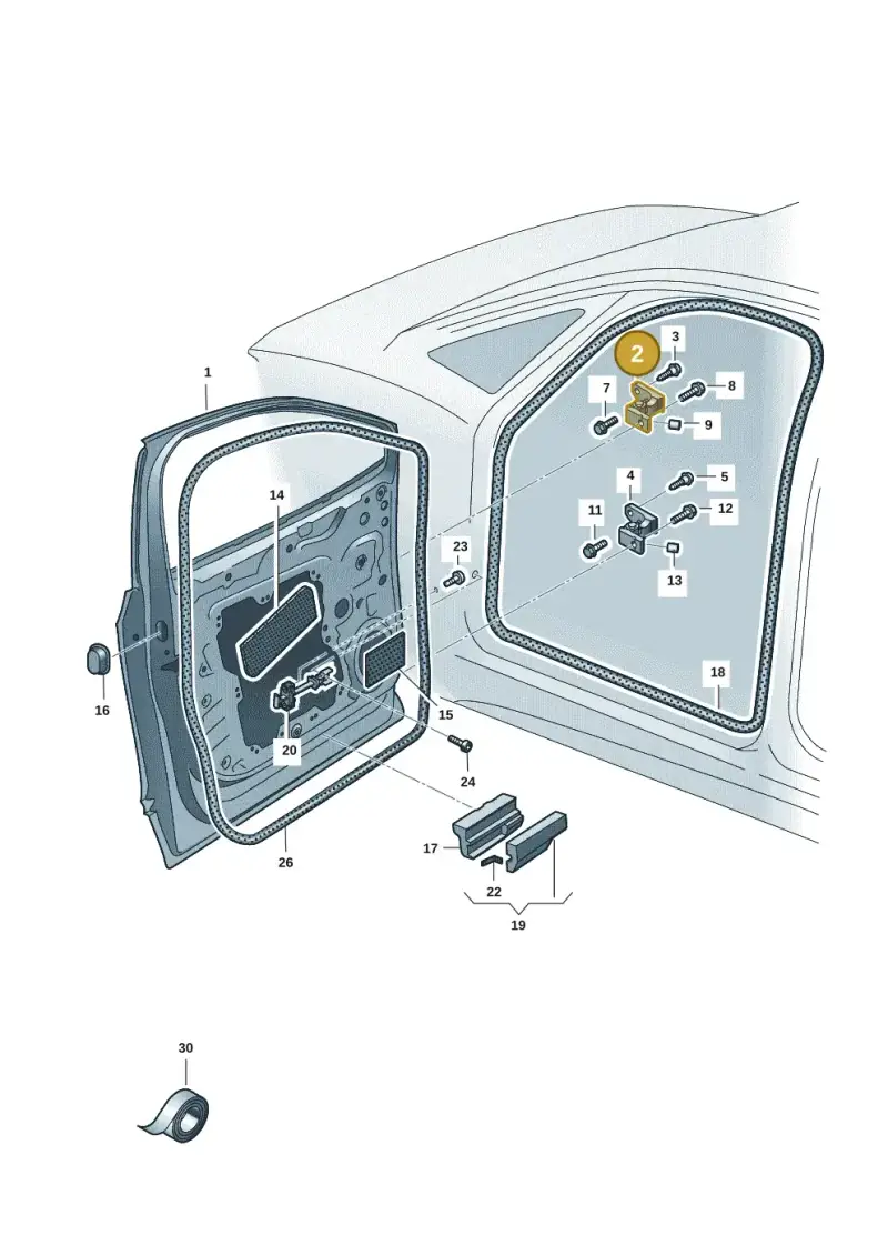 14A831401A — Volkswagen ID.7 Limousine Pro (2023-) diagram 14b831000, position 2