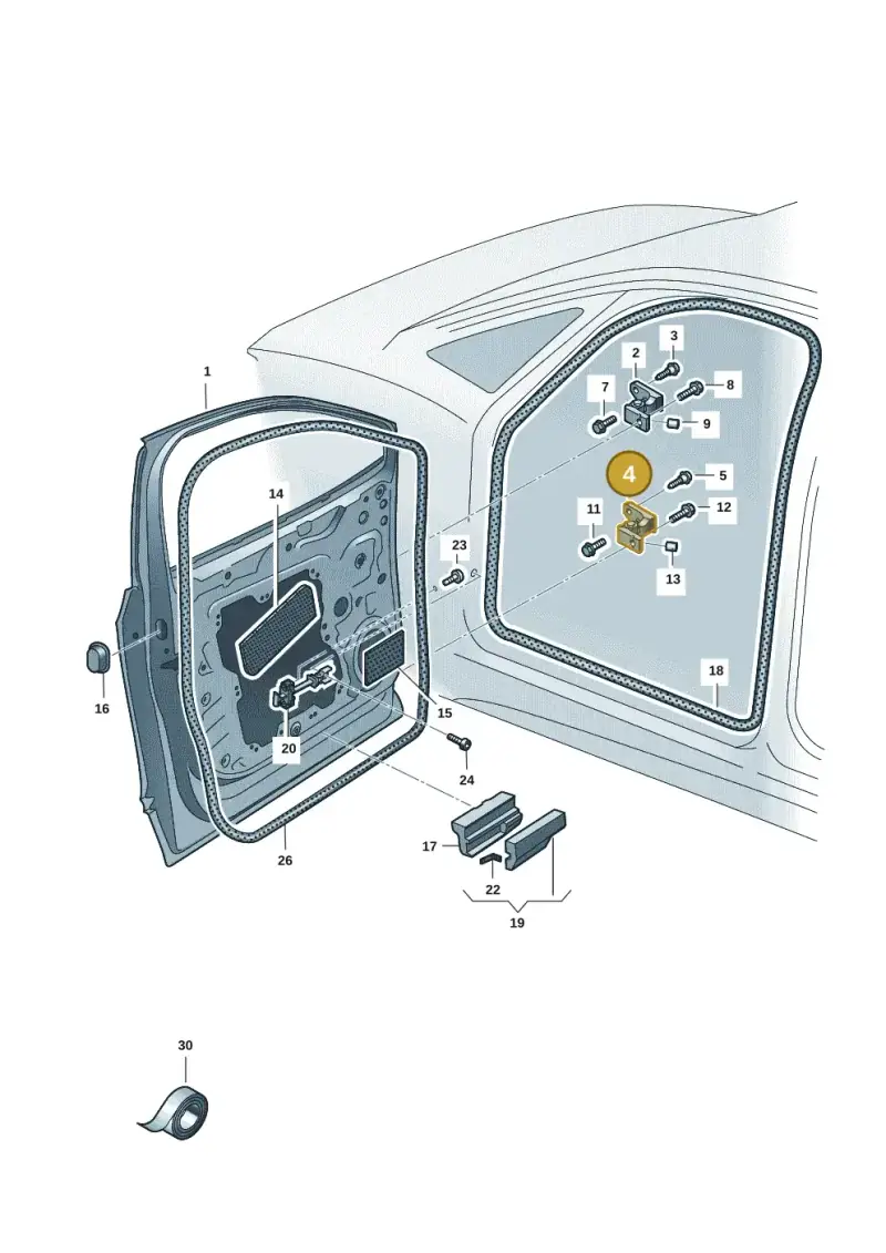 14A831401 — Volkswagen ID.7 Limousine Pro (2023-) diagram 14b831000, position 4