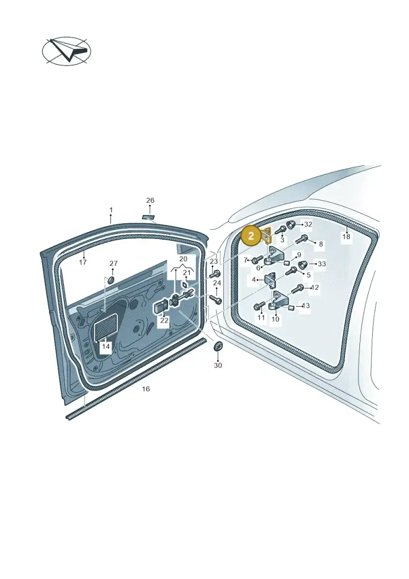 14A831402A — Volkswagen Passat saloon (2014-2024) diagram 793831000, position 2