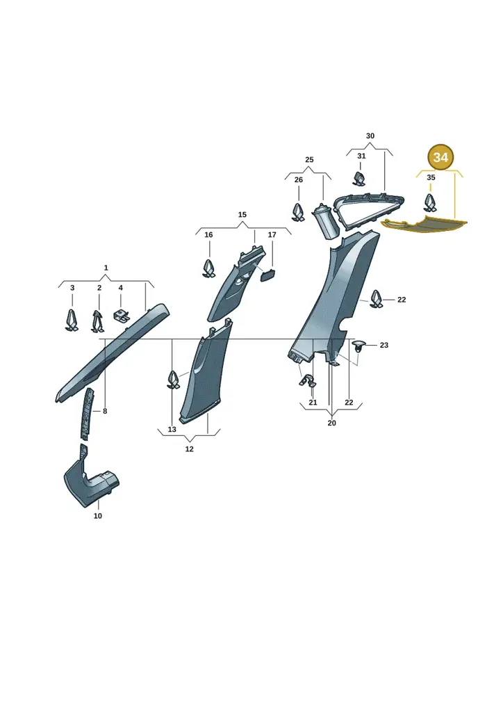 14A867246A4PK — Volkswagen ID.7 Limousine Pro (2023-) diagram 14b867700, position 34