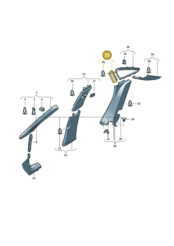 14A867288A4PK — Volkswagen ID.7 Limousine Pro (2023-) diagram 14b867700, position 25