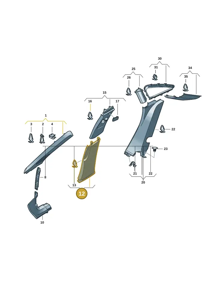 14A8672914PK — Volkswagen ID.7 Limousine Pro (2023-) diagram 14b867700, position 12