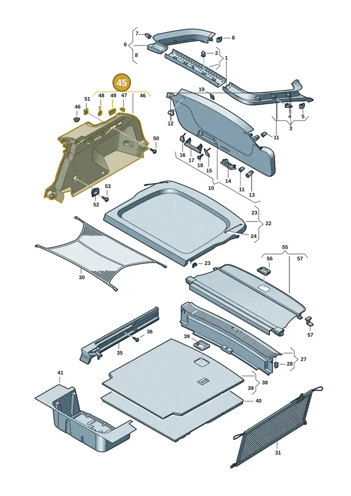 14A867428BZTB — Volkswagen ID.7 Limousine Pro (2023-) diagram 14b867800, position 45