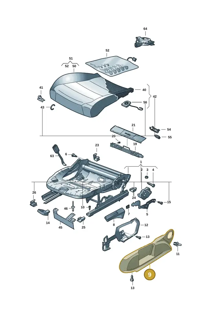 14A881317A4PK — Volkswagen ID.7 Limousine Pro (2023-) diagram 5h0881000, position 9