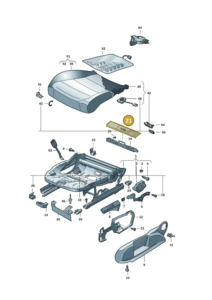 14A881334 — Volkswagen ID.7 (2023-2025) diagram 5h0881000, position 21