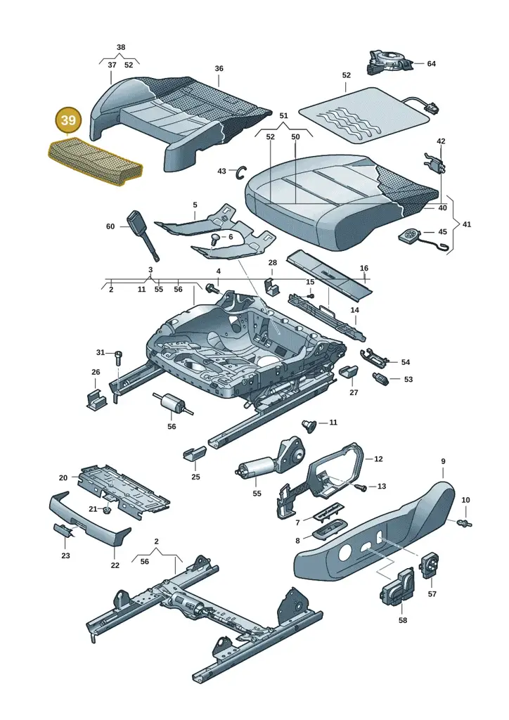 14A881575A — Volkswagen ID.7 Limousine Pro (2023-) diagram 14b881100, position 39