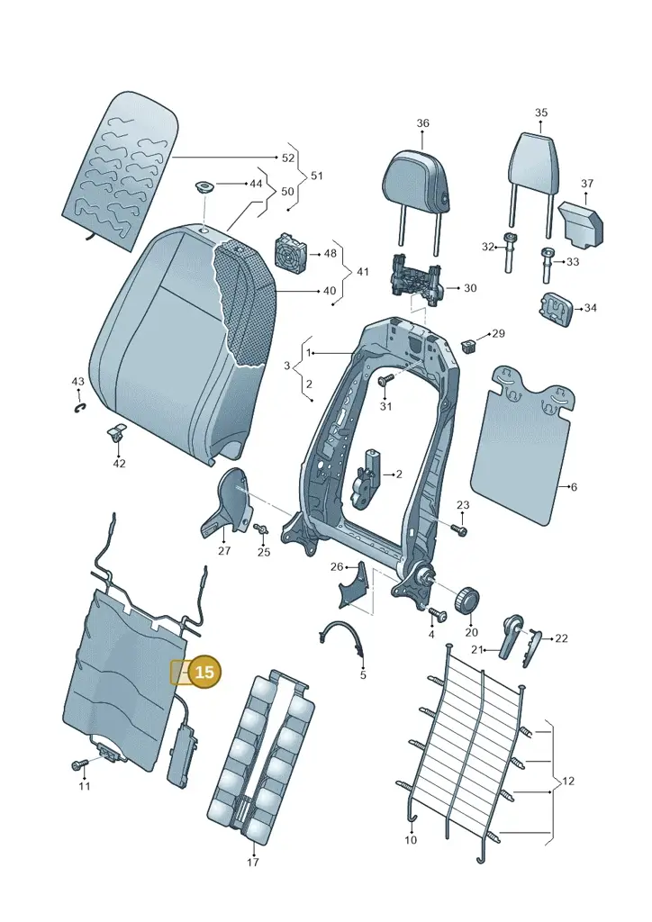 14A882855A — Volkswagen Passat estate (2023-) diagram 570881200, position 15