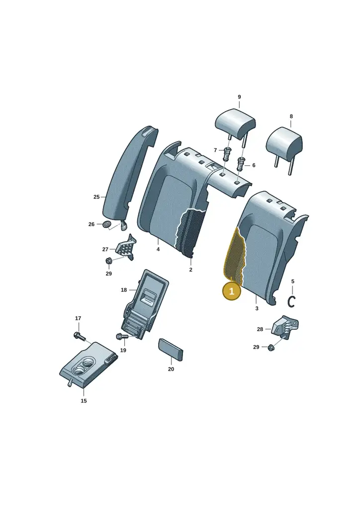 14A885775E — Volkswagen ID.7 Limousine Pro (2023-) diagram 14b885100, position 1