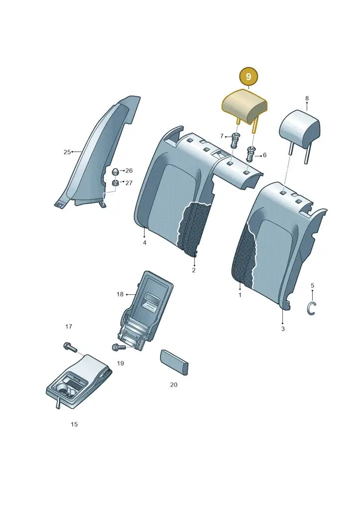 14A885900COJZ — Volkswagen Passat estate (2023-) diagram 793885800, position 9