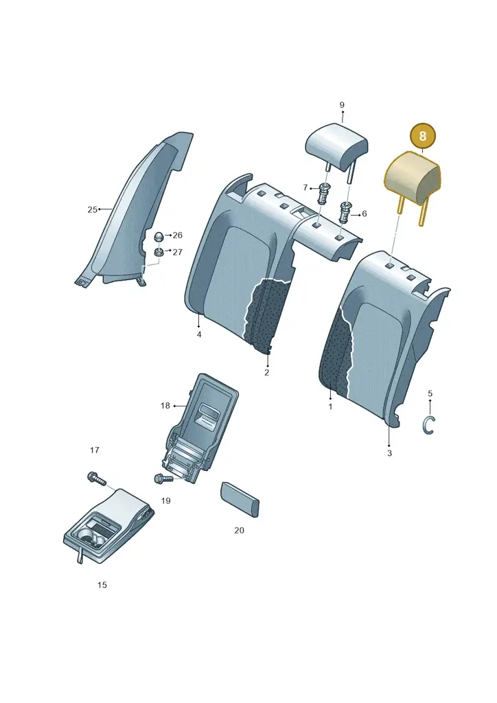 14A885901AOTB — Volkswagen Passat estate (2023-) diagram 793885800, position 8
