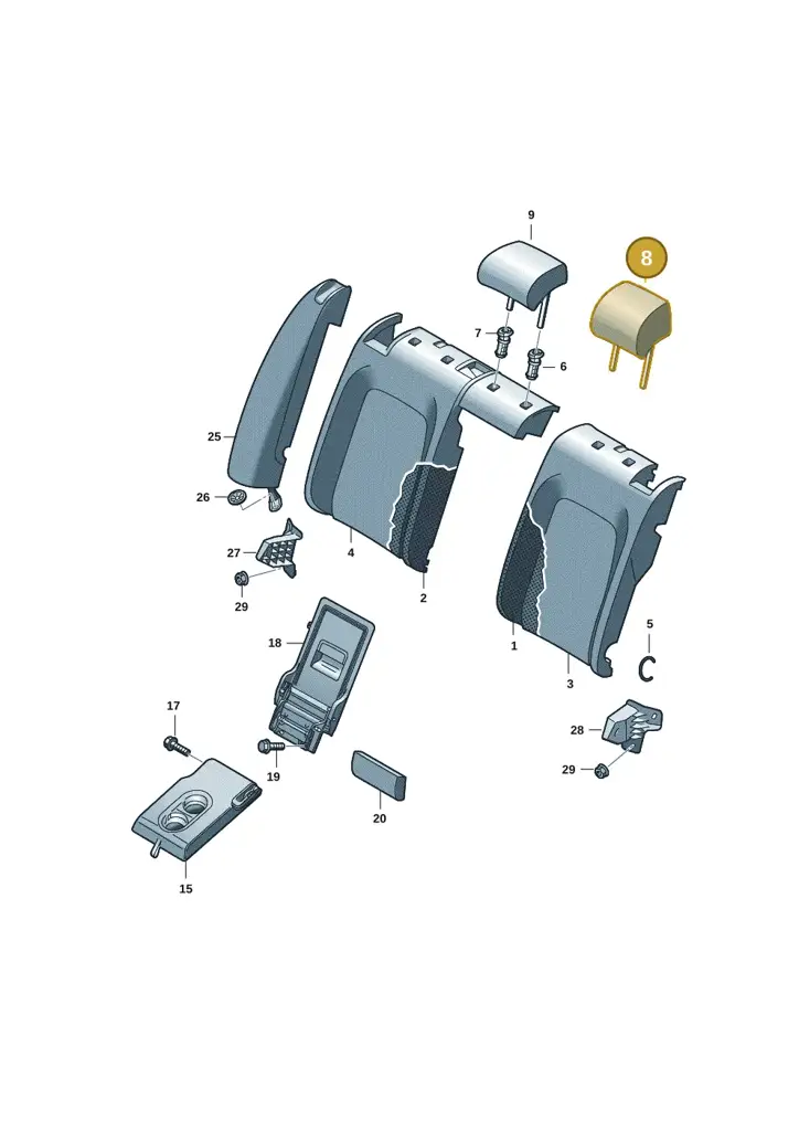 14A885901AOWL — Volkswagen ID.7 Limousine Pro (2023-) diagram 14b885100, position 8