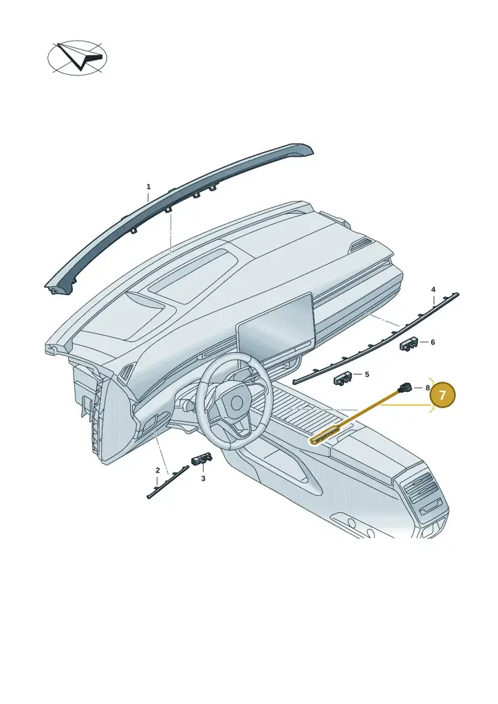 14A919390 — Volkswagen ID.7 (2023-2025) diagram 14b947010, position 7