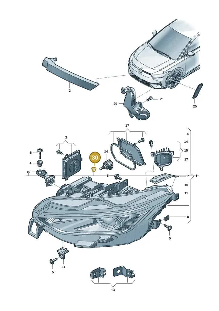14A941041 — Volkswagen ID.7 (2023-2025) diagram 14b941020, position 30