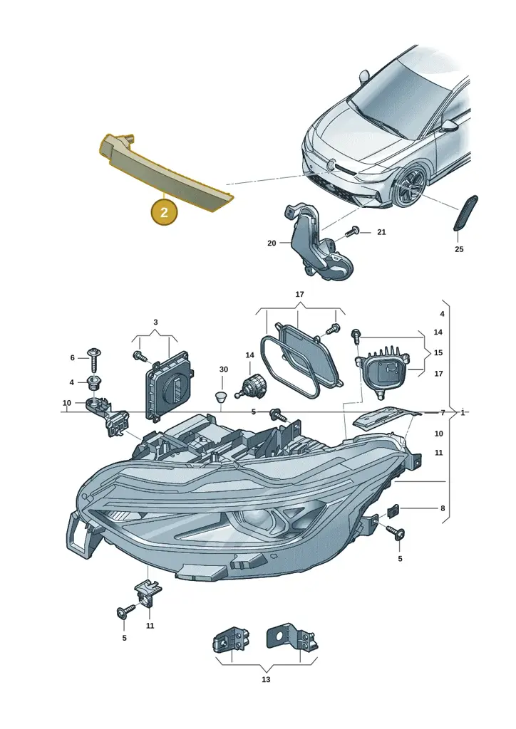 14A941653 — Volkswagen ID.7 (2023-2025) diagram 14b941020, position 2