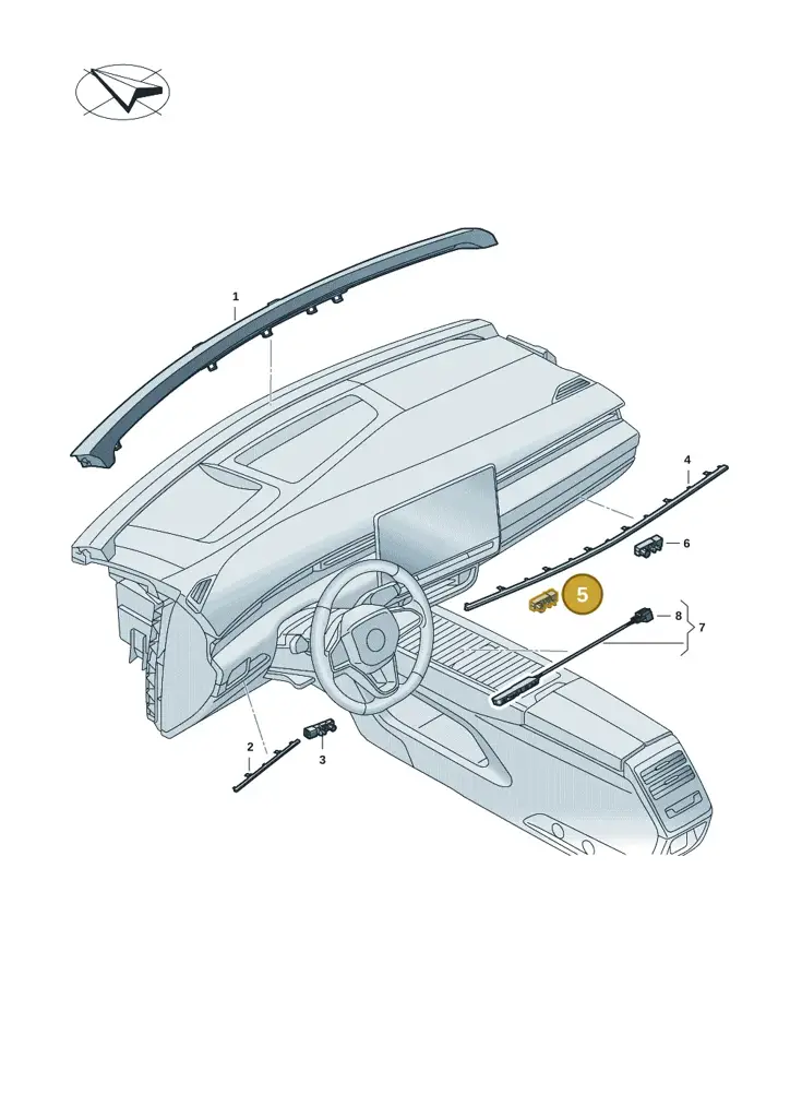 14A947581T — Volkswagen ID.7 (2023-2025) diagram 14b947010, position 5