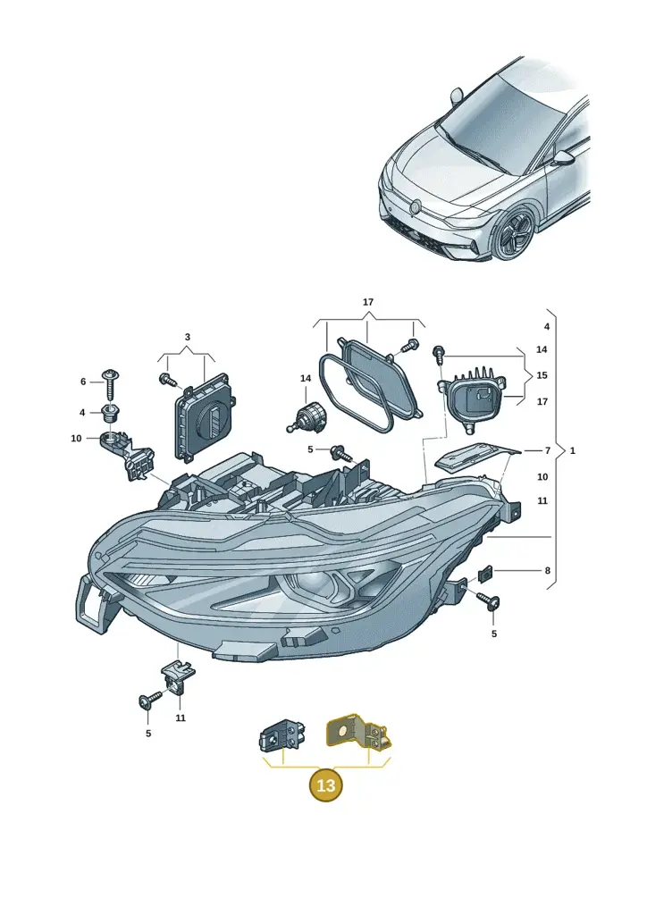 14A998226 — Volkswagen ID.7 (2023-2025) diagram 14b941010, position 13