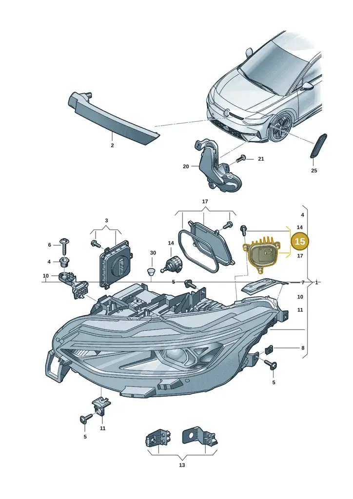 14A998479C — Volkswagen ID.7 (2023-2025) diagram 14b941020, position 15