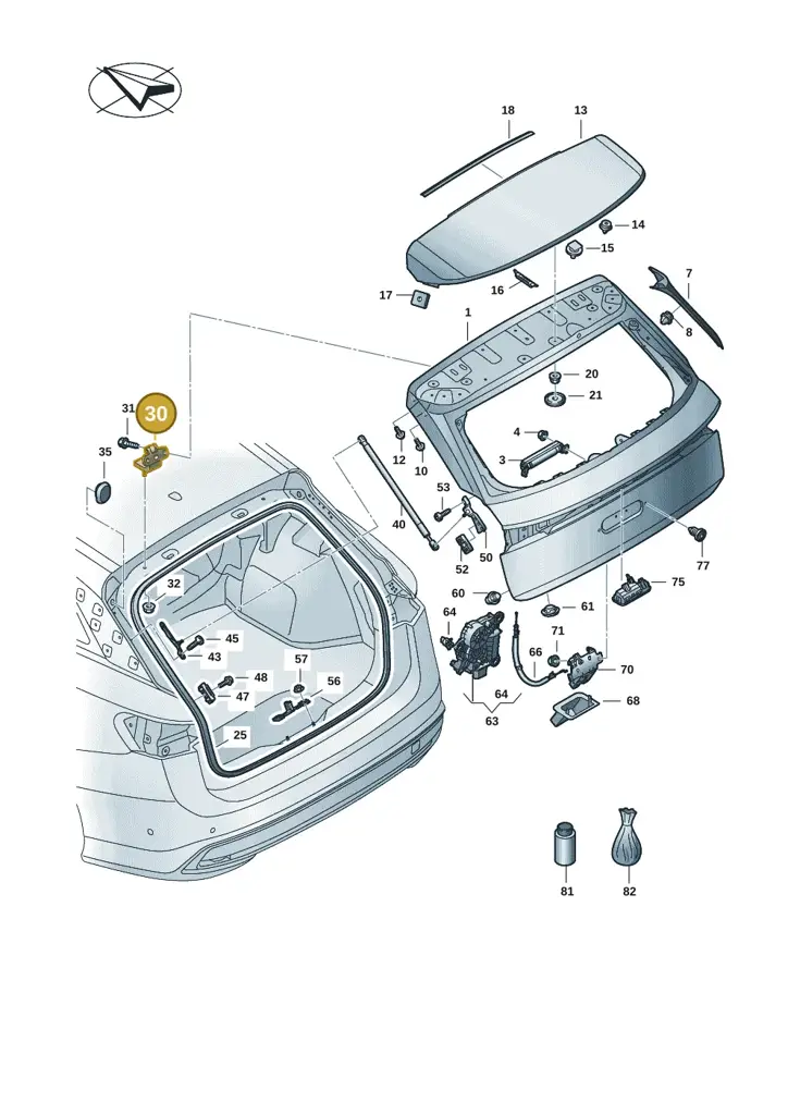 14B827301A — Volkswagen ID.7 Limousine Pro (2023-) diagram 14b827100, position 30