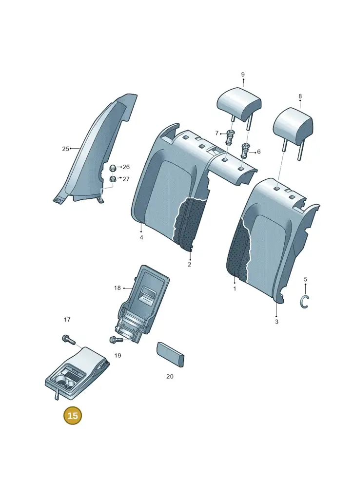 14B885081BUZF — Volkswagen Passat estate (2023-) diagram 793885800, position 15