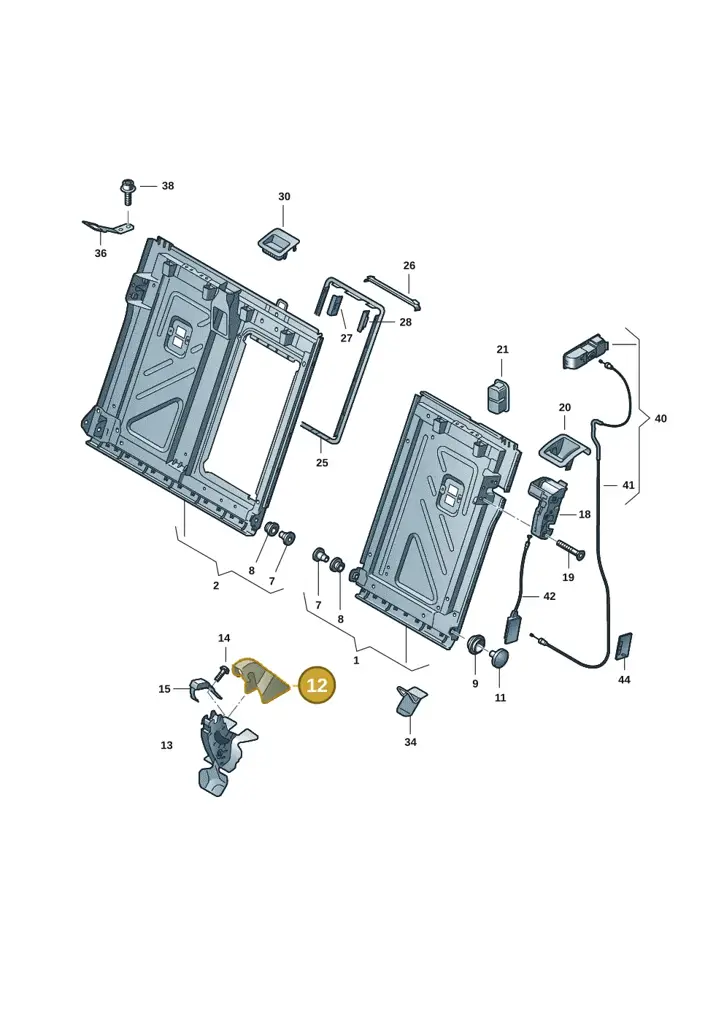 14B8861974PK — Volkswagen ID.7 Limousine Pro (2023-) diagram 14b885070, position 12