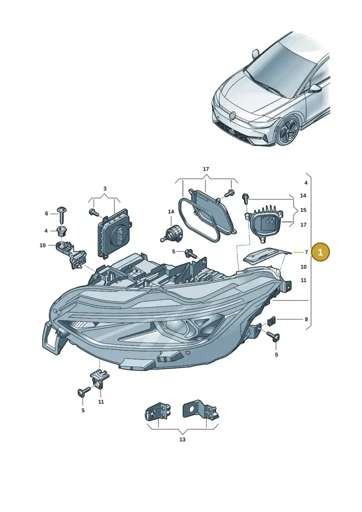 14B941029 — Volkswagen ID.7 (2023-2025) diagram 14b941010, position 1