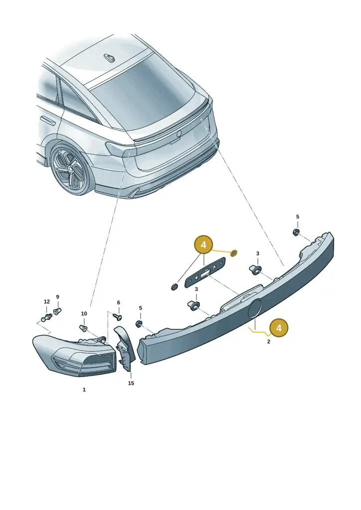 14B945395 — Volkswagen ID.7 Limousine Pro (2023-) diagram 14b945010, position 4