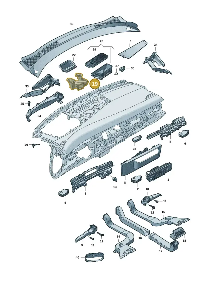 14C819241 — Volkswagen ID.7 Limousine Pro (2023-) diagram 14b819300, position 19