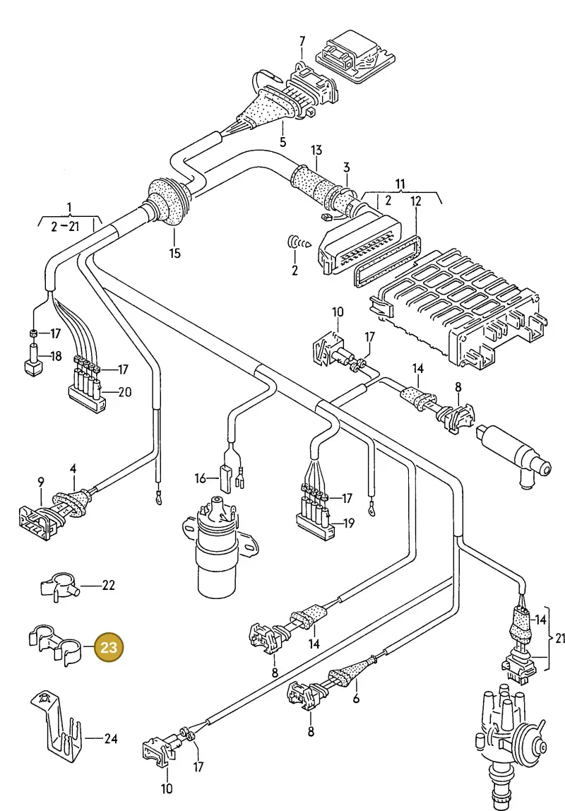 155971787B — Volkswagen Rabbit Conv./Cabrio (1983-1993) diagram 044247100, position 23