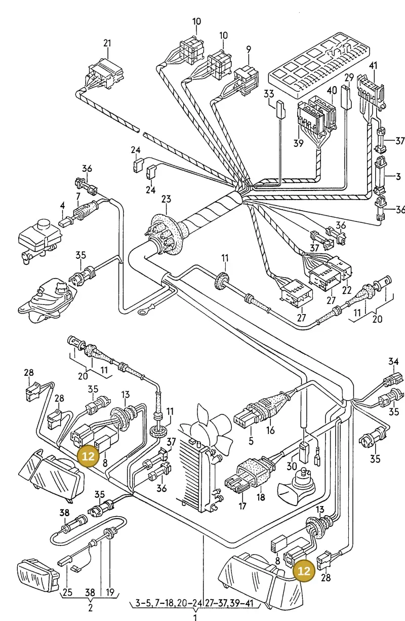 161941165 — Audi 100/Wagon (1989-1990) diagram 079177000, position 12