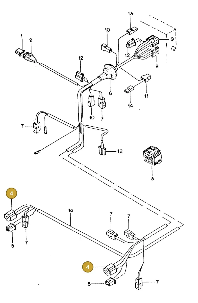 161941165 — Volkswagen GOLF,JETTA (MEX) (1987-1992) diagram 108190000, position 4