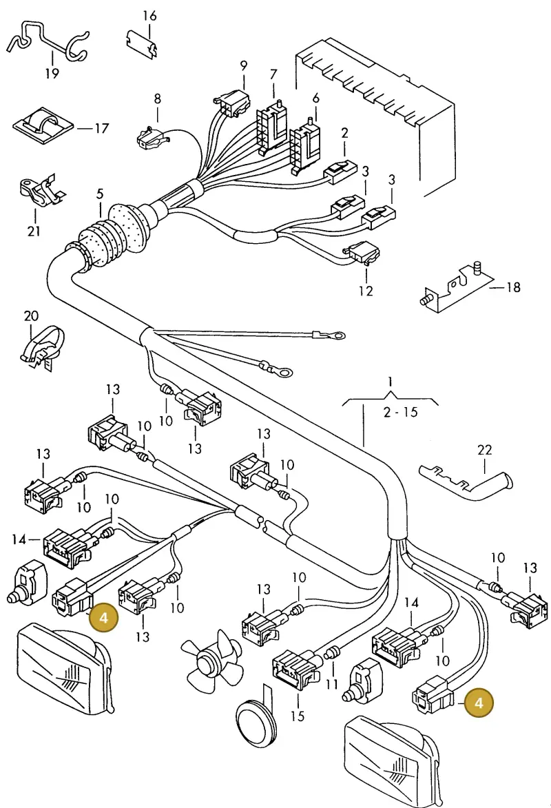 161941165 — Volkswagen TRANSPORTER SYNCRO (1995-1995) diagram 117971080, position 4