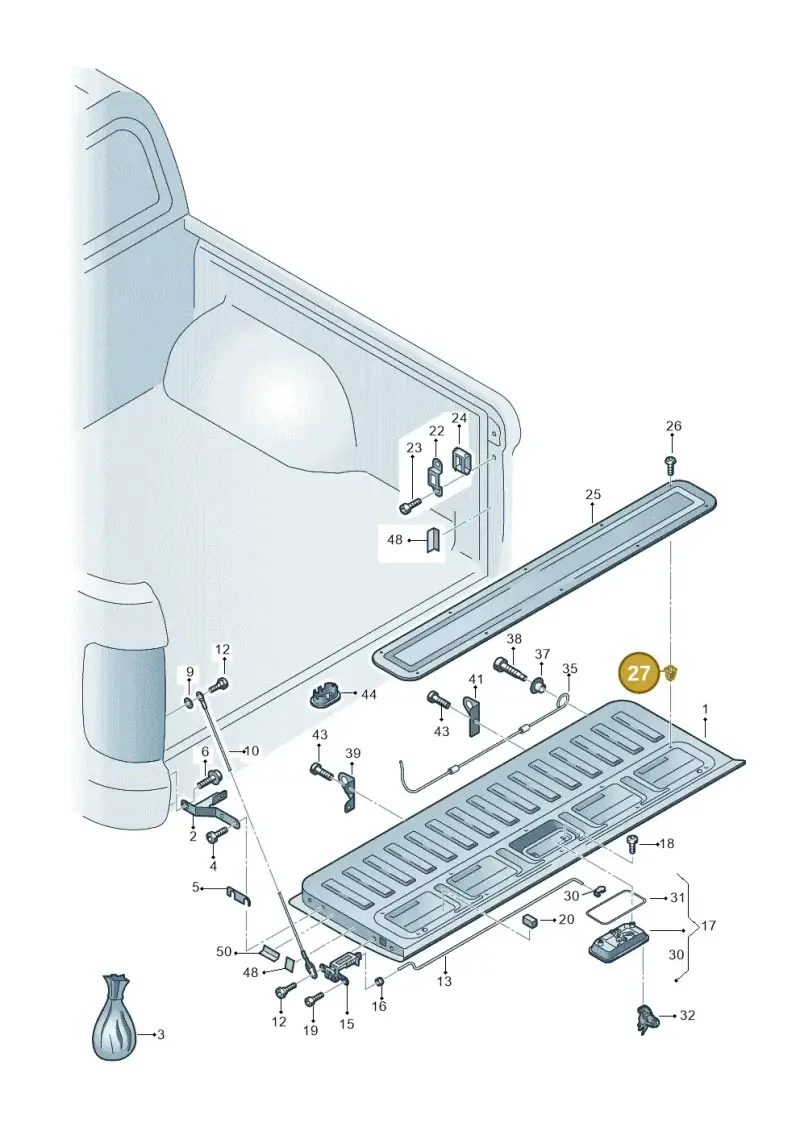 165827592 — Volkswagen Amarok twin cab (2022-) diagram 749829000, position 27