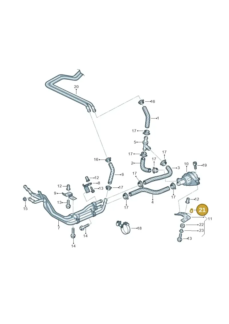 171035343A — Volkswagen TRANSPORTER GESCHL.    08 (2007-) diagram 410819630, position 21