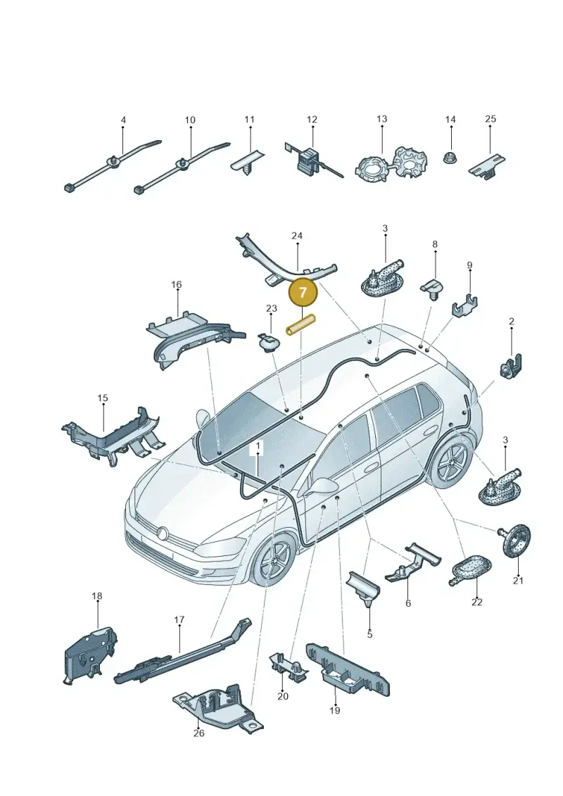 171035518B — Volkswagen Golf 2.0 (2016-2020) diagram 746971800, position 7