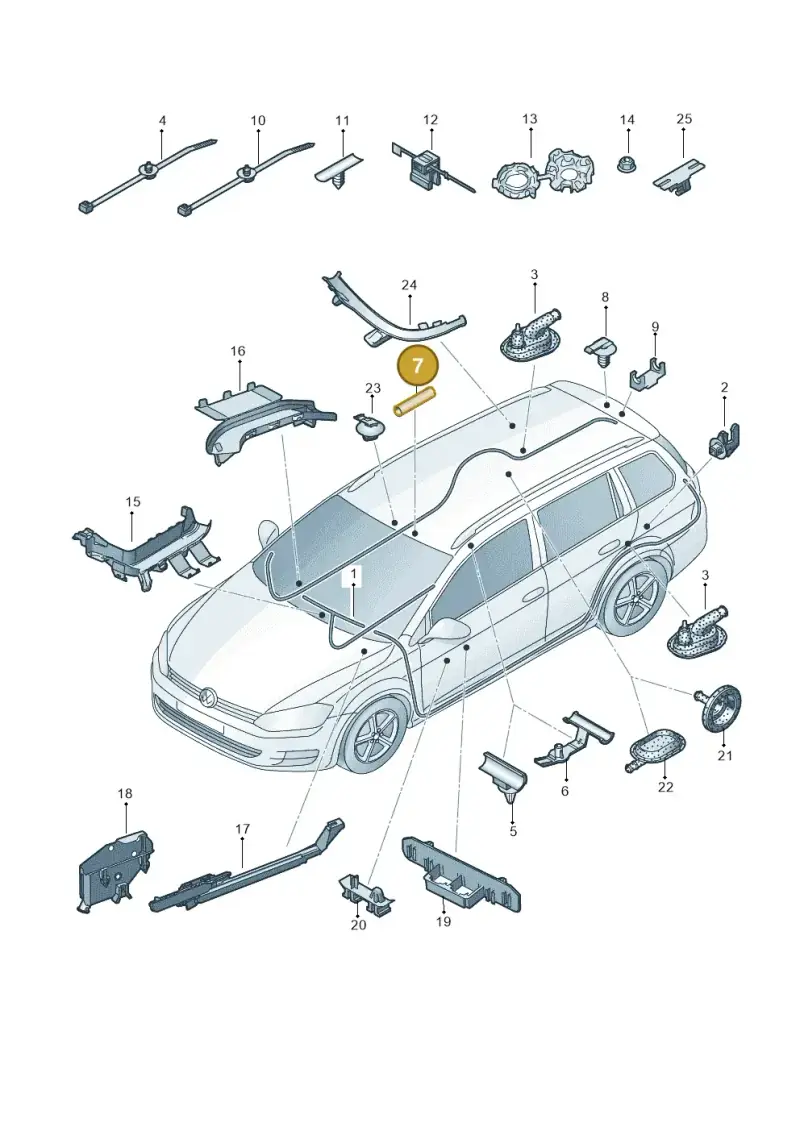 171035518B — Volkswagen Golf Estate 1.4 (2014-2017) diagram 763971800, position 7