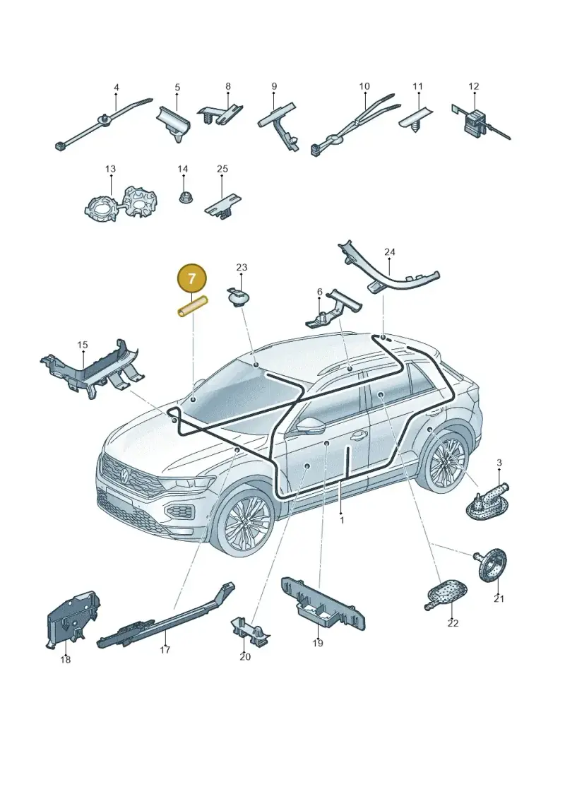 171035518B — Volkswagen T-Roc BlueMotion (2017-2024) diagram 813971820, position 7
