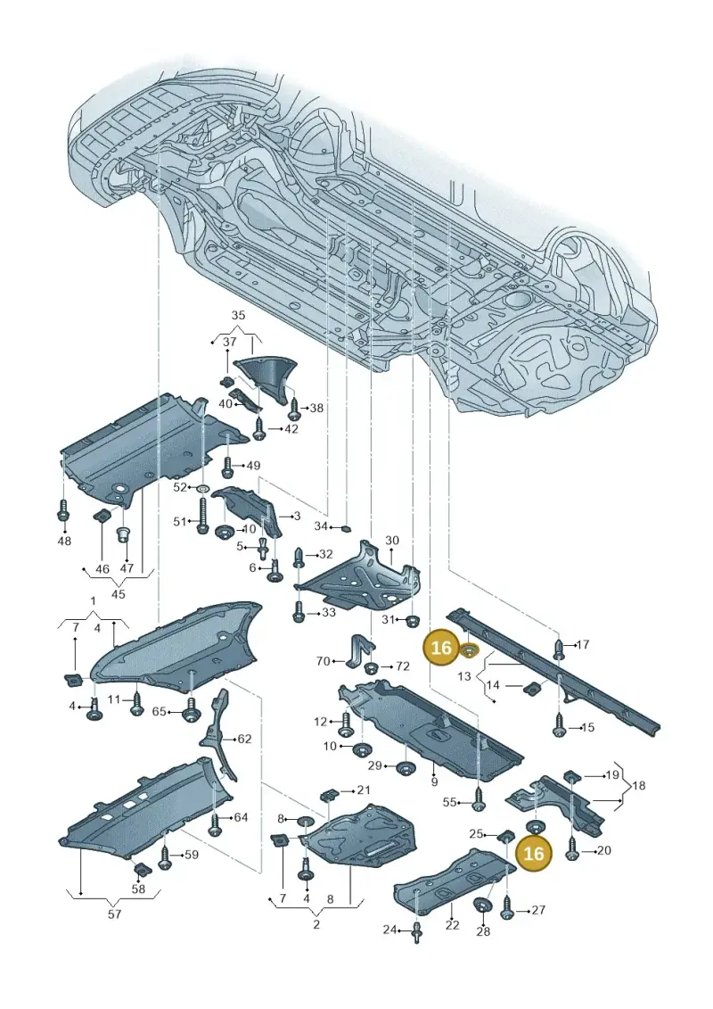 171201969 — Volkswagen Touareg (2017-2023) diagram 439825000, position 16