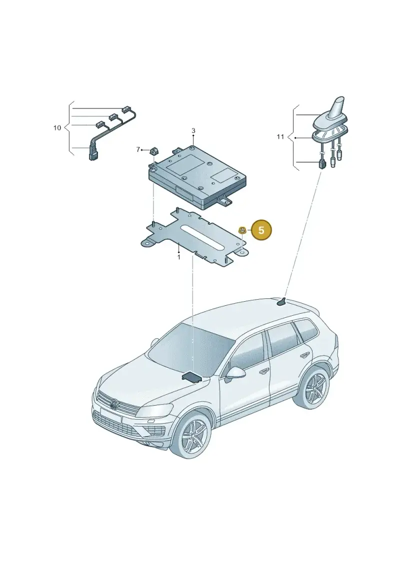 171201969 — Volkswagen Touareg BlueMotion (2014-2018) diagram 787035500, position 5