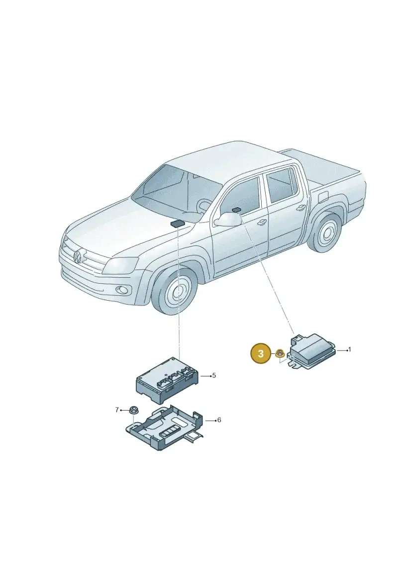 171201969 — Volkswagen Amarok twin cab (2016-2022) diagram 894927450, position 3