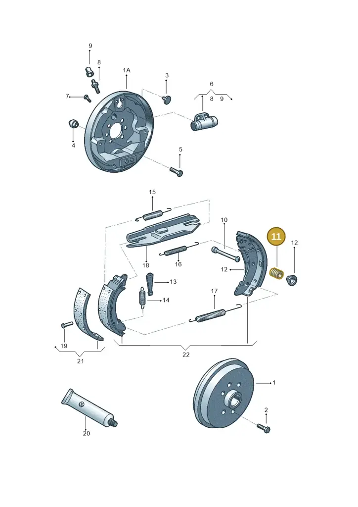 171609583A — Volkswagen Up! 1.0 TSI (2013-2017) diagram 559609000, position 11