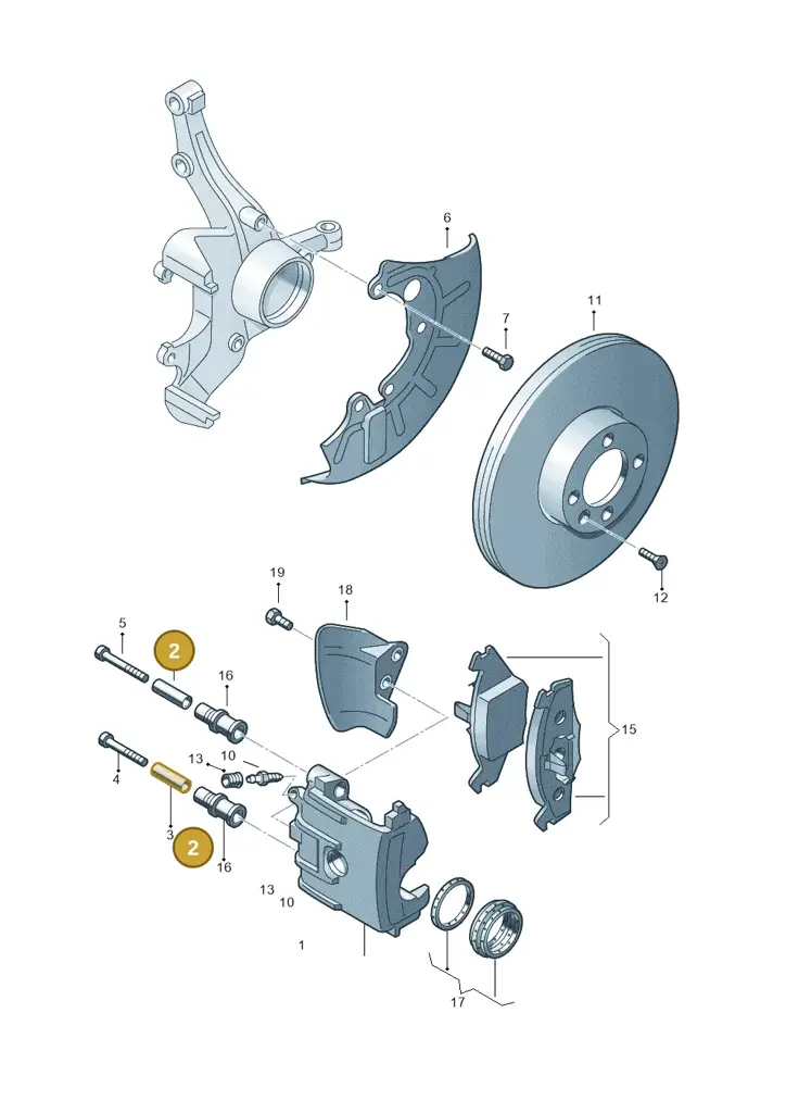 171615221 — Volkswagen Polo (2008-2009) diagram 253615150, position 2