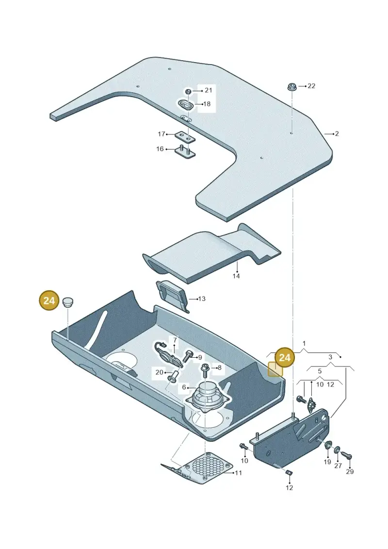 171857145 — Volkswagen Caravelle (2019-2024) diagram 452068500, position 24