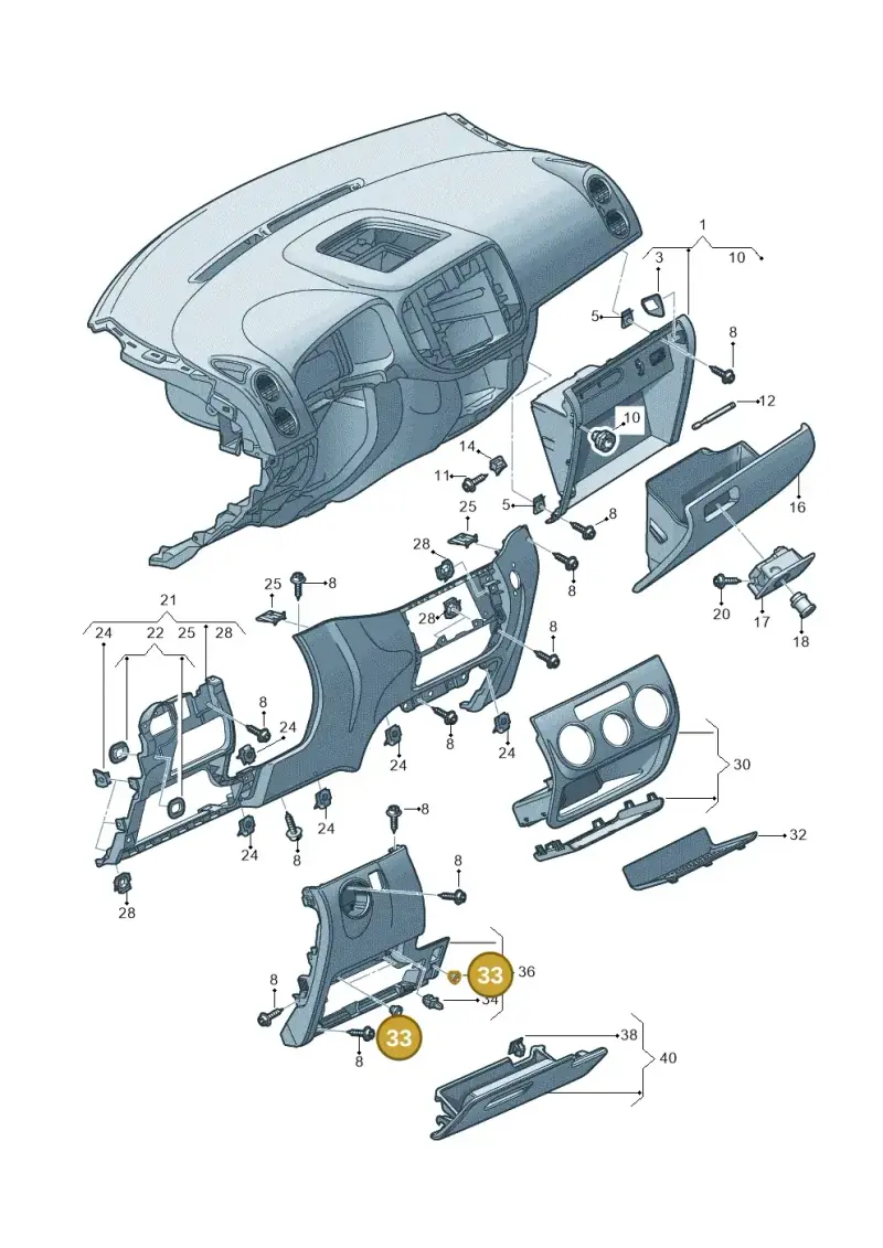 171857145 — Volkswagen Golf Plus (2011-2014) diagram 459857200, position 33