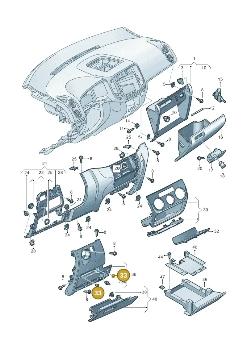 171857145 — Volkswagen Tiguan 4Motion (2011-2018) diagram 634857200, position 33