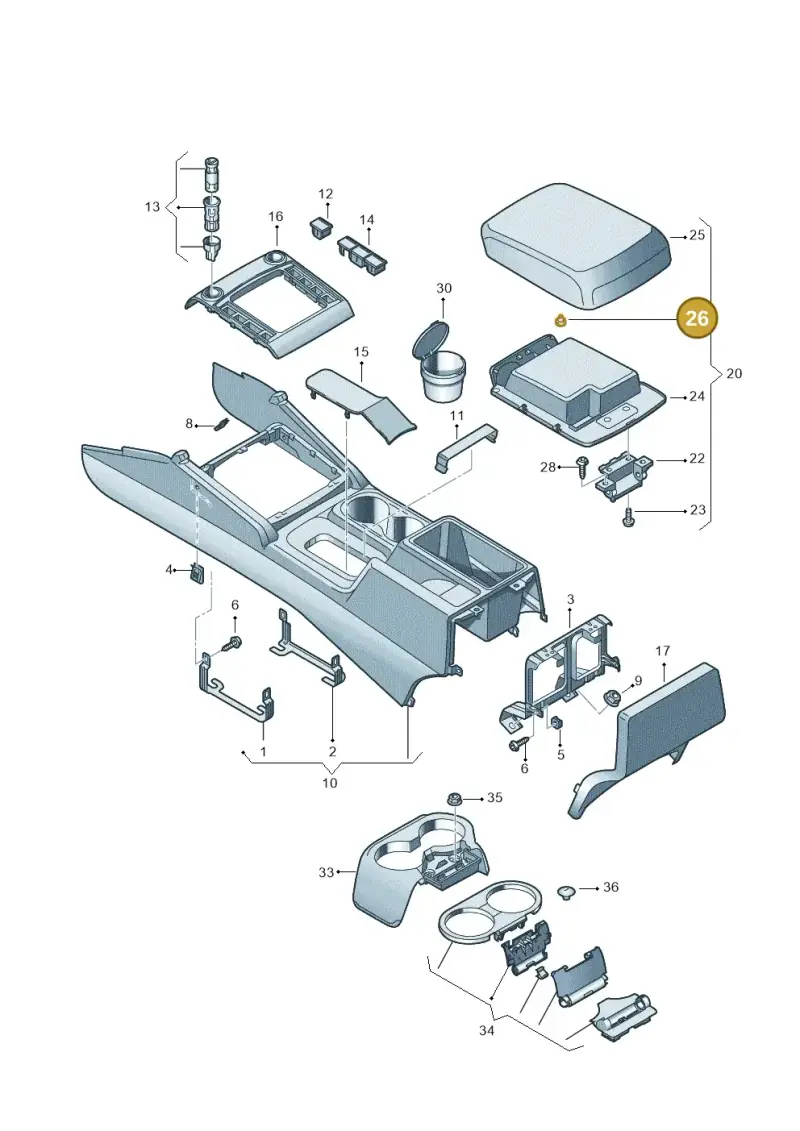 171857145 — Volkswagen Amarok twin cab (2022-) diagram 683863500, position 26