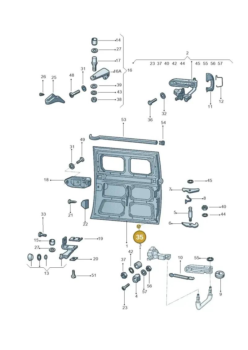 171957857 — Volkswagen Kombi (2011-) diagram 308843100, position 35